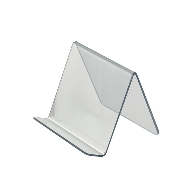 5"W x 5"D x 4.125"H Easel Display. Front Lip: 1.25"H, PK10